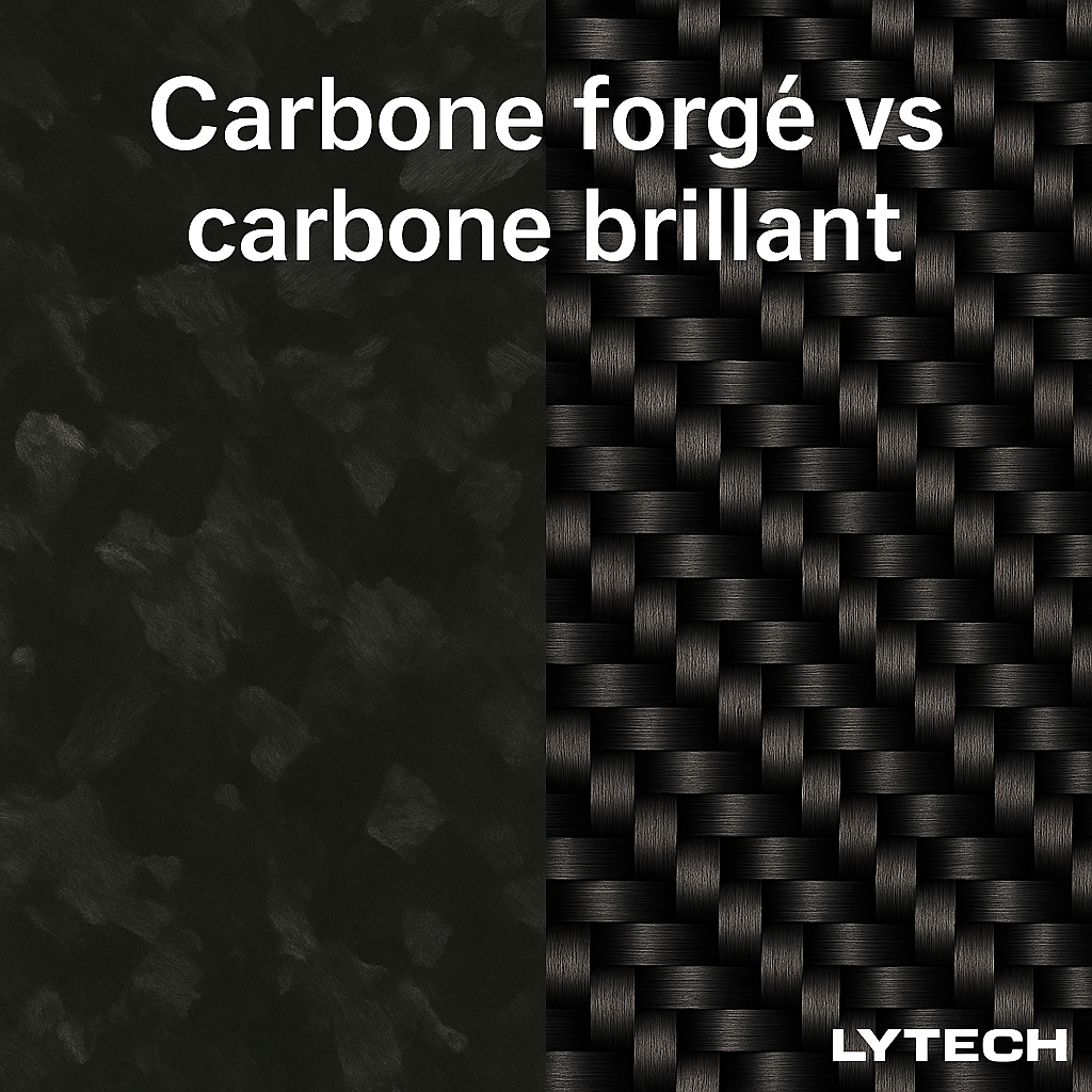 Comparaison carbone forgé et carbone brillant pour volant personnalisé LYTECH